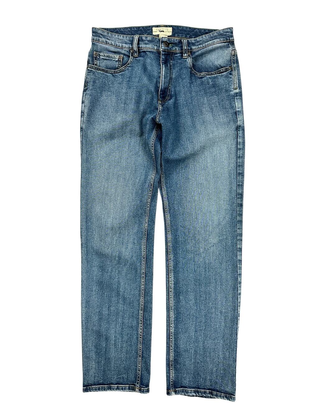 Orvis Men's Straight Jeans - Medium Blue Wash
